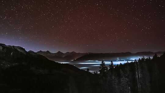 营地傍晚星空流转1