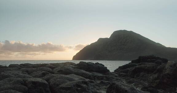 海岸的岩石航拍