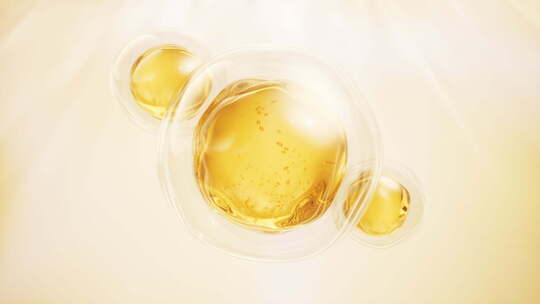 金色液体油泡背景