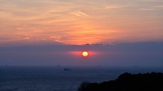 南澳日落夕阳延时4k素材