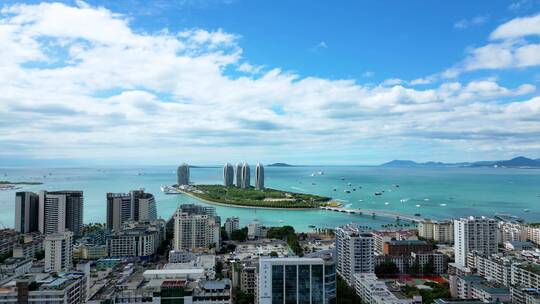 三亚河城市风景风貌