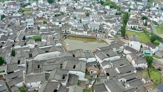 浙江杭州市建德新叶古村航拍