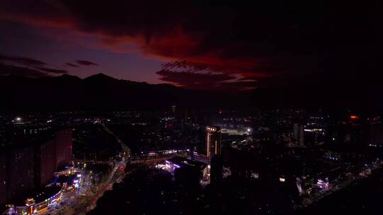 福州永嘉天地商圈夜景航拍