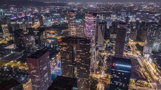 杭州钱江新城来福士夜景