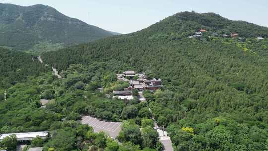 航拍山东济南千佛山风景区