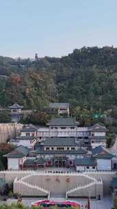 甘肃兰州白塔山公园兰州白塔寺竖版航拍