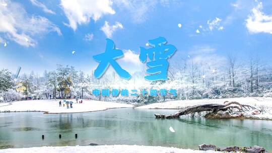 唯美简洁大雪节气片头（大雪）