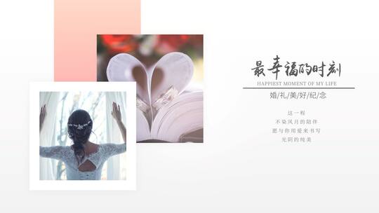 简洁唯美婚礼回顾相册AE模板（婚礼回顾）