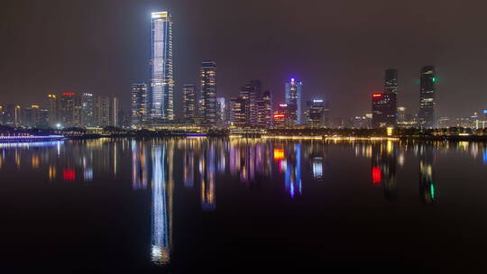 深圳南山摩天大楼的延时摄影