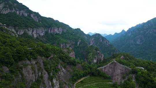 浙江温州雁荡山风景灵岩风光航拍