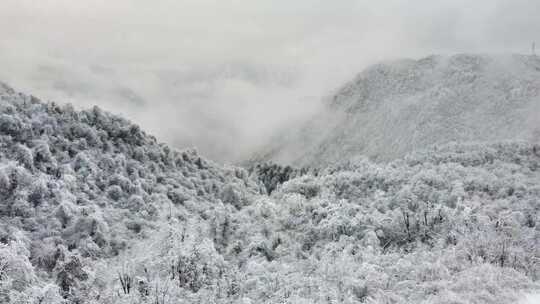 西岭雪山 雪景航拍