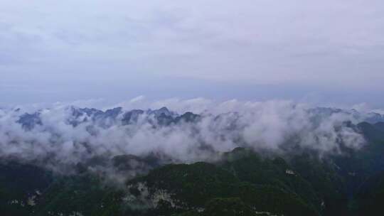 航拍雨后群山云雾缭绕山峦叠嶂山脉山川