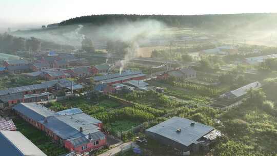 大兴安岭林区山村风景视频素材模板下载