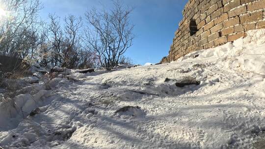 登山雪景视频素材模板下载