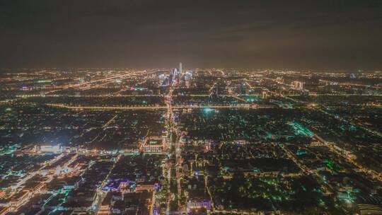 合集苏州城市夜景灯光航拍移动延时