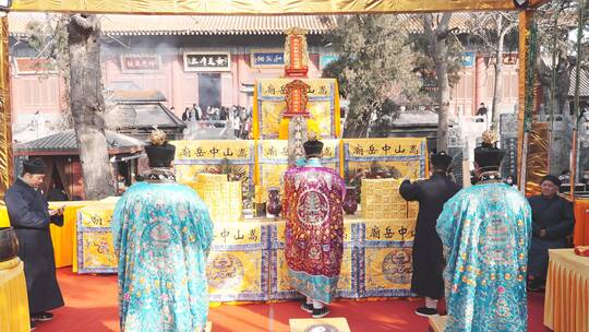 4K中岳庙道教仪式过年传统文化祭拜