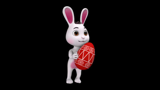 兔子与复活节彩蛋循环包视频素材模板下载