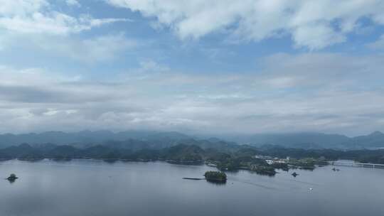 4K航拍浙江千岛湖风景区风光