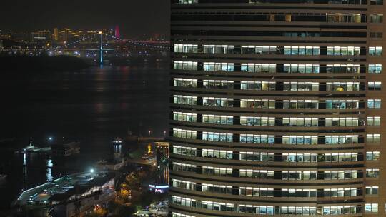 4K厦门鼓浪屿日光岩鹭江道夜景城市航拍