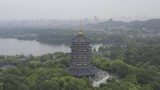 杭州西湖雷峰塔视频素材模板下载