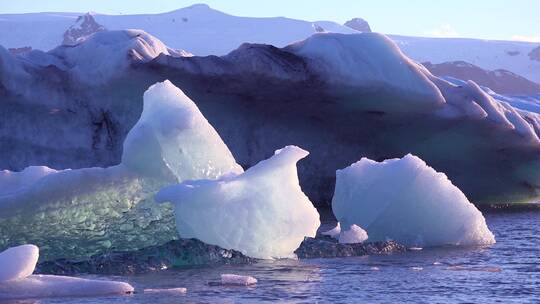 泻湖冰川景观视频素材模板下载