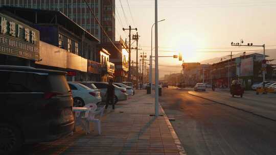 小镇城市街景