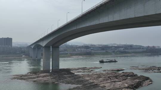 重庆石洞长江大桥航拍