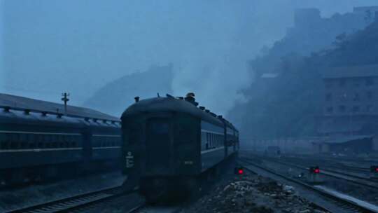 蒸汽机火车 老火车 绿皮火车 火车站