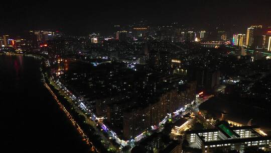 泉州夜景航拍晋江夜景安溪夜景唯美城市夜景