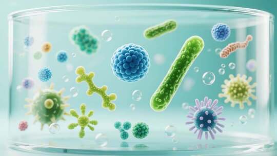 培养皿中的细菌病毒素材