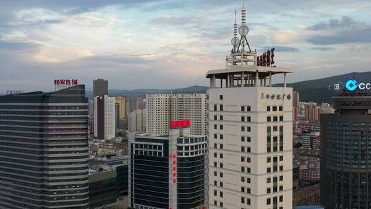 青海西宁城市地标航拍