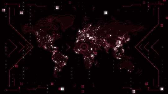 未来高科技V03数字框架中的地球地图