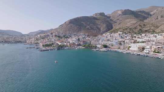 Kalymnos，希腊岛，无人机，海