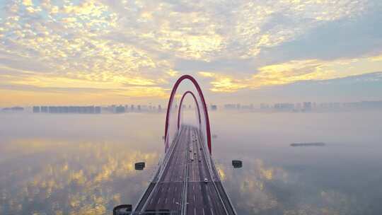 杭州钱塘江之江大桥航拍