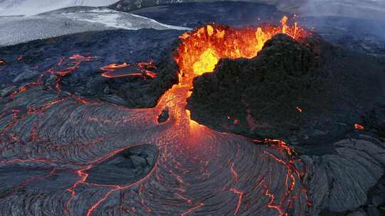 熔岩，喷发，火山口，火山