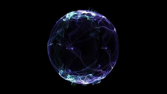 彩色梦幻科技球体旋转
