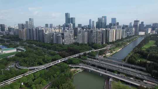 深圳人才公园-沙河西路城市车流