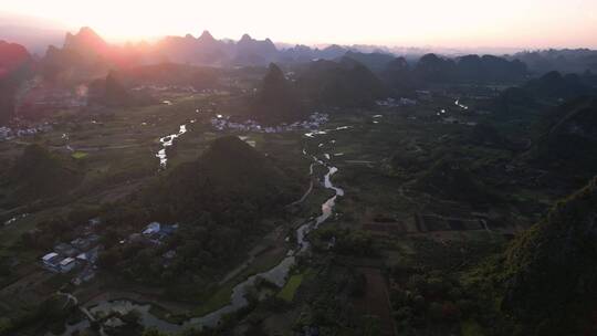 桂林翠屏五指山航拍视频视频素材模板下载