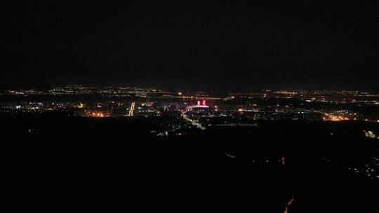 泉州市区夜景航拍500米高空泉州城市大景