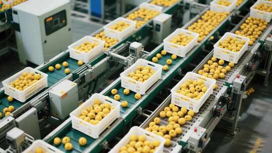 水果工厂流水线生产画面