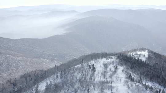 航拍黑龙江亚布力滑雪场冬季风光