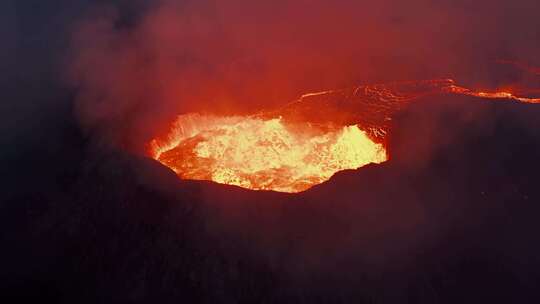 火山，熔岩，山，火