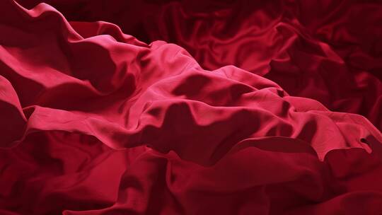 飘动着的红色的布料