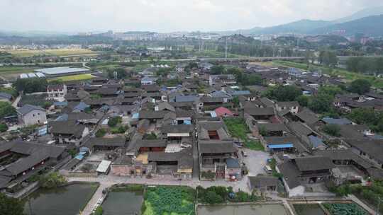 湖南怀化荆坪古村古村落航拍