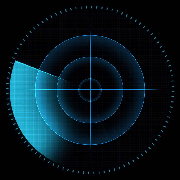 雷达无线电扫描信号扩散波1-alpha通道