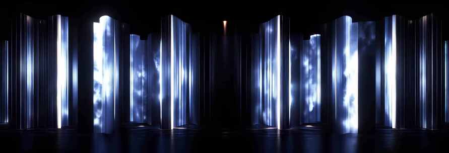 科技感光影立柱背景素材