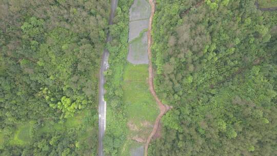 航拍丘陵山川农业种植农田