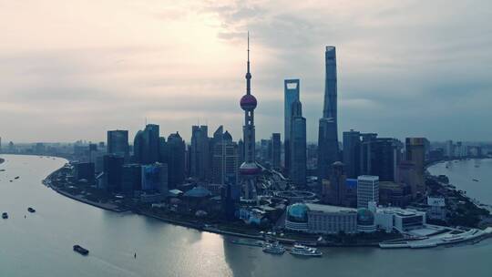 上海清晨航拍
