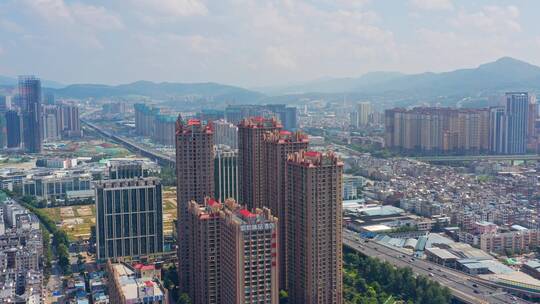 二环西路方向五华区市容航拍