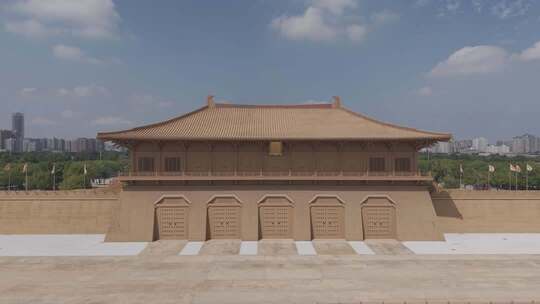 西安大明宫古建筑全景